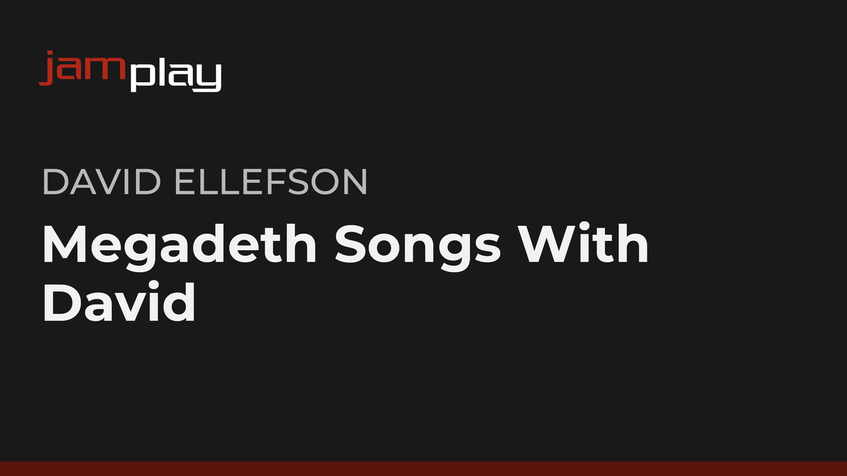 与David同练Megadeth经典曲目（仅限在线观看） 课程封面