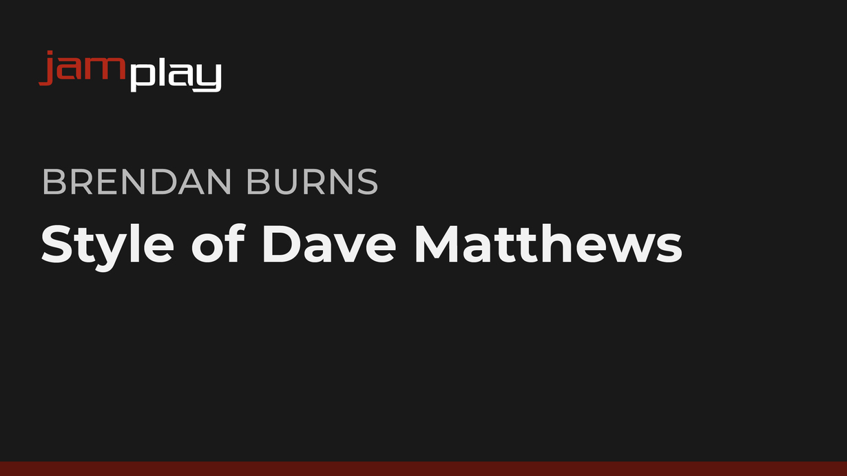 Dave Matthews风格解析 (JamPlay) 课程封面